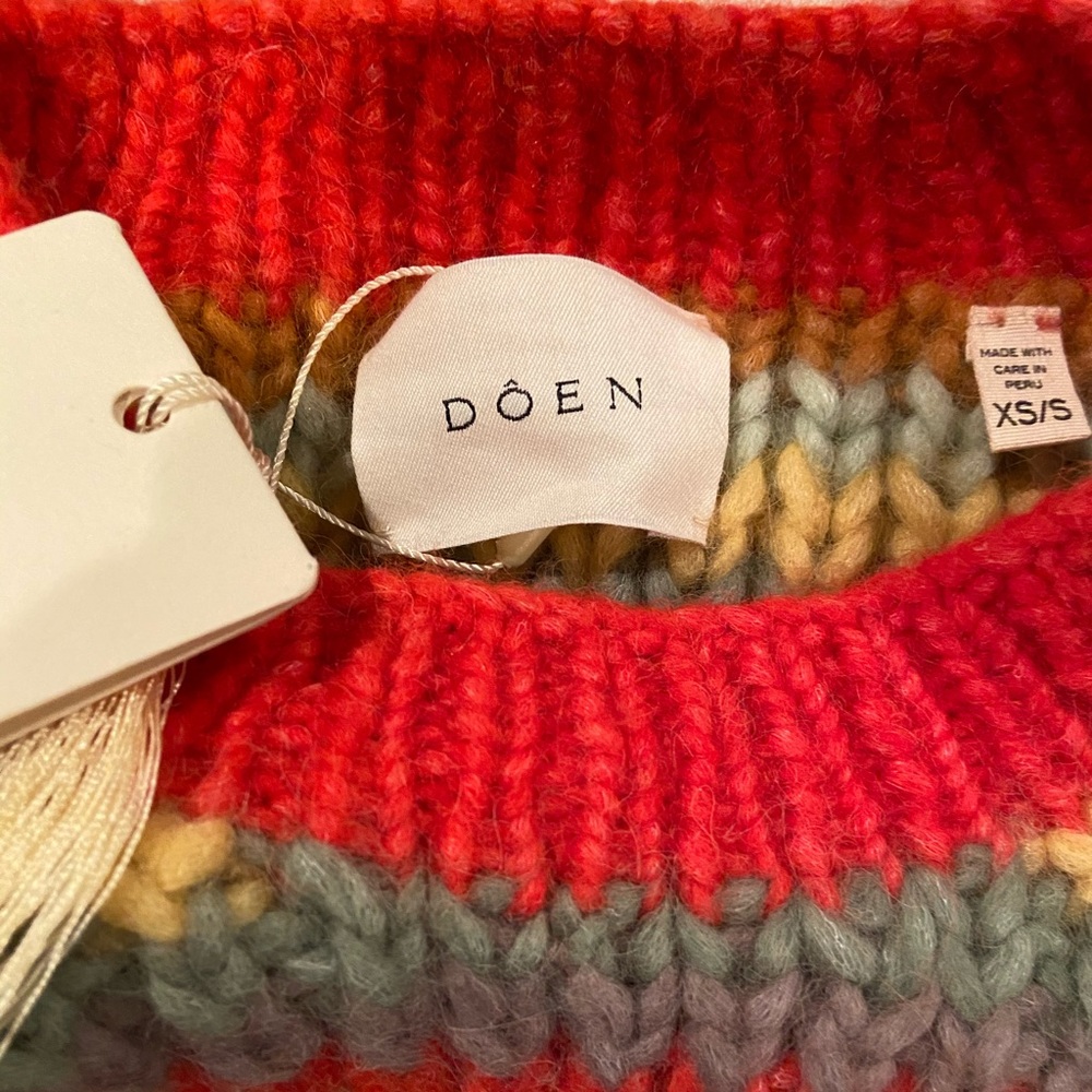 NWT Doen Field Sweater in Rainbow Knit - Picture 7 of 9